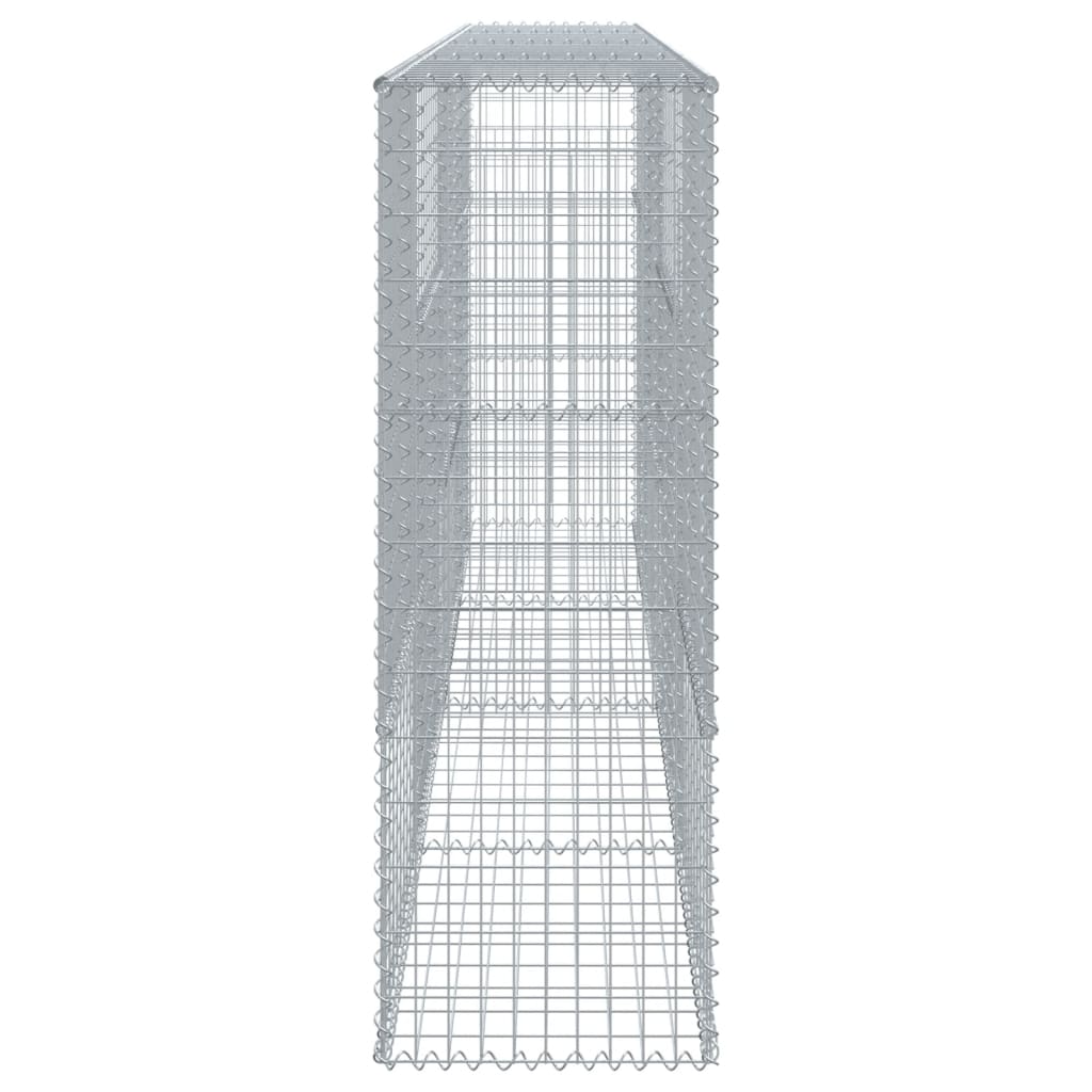 Coș gabion cu capac, 400x50x150 cm, fier galvanizat