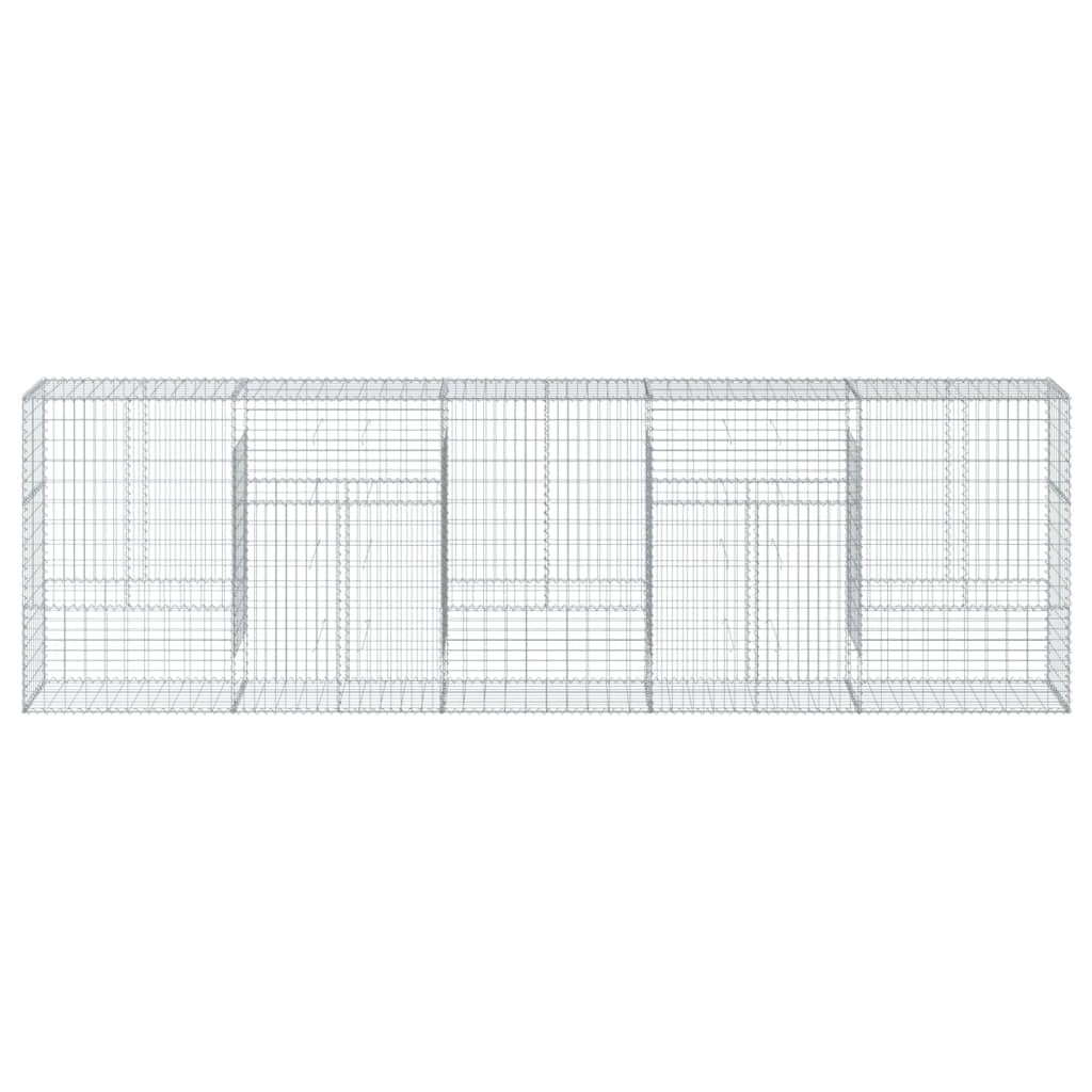 Coș gabion cu capac, 500x50x150 cm, fier galvanizat