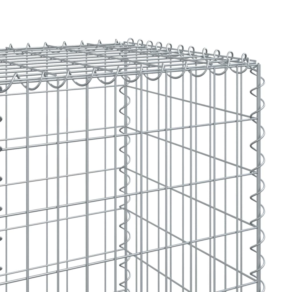 Coș gabion cu capac, 600x50x150 cm, fier galvanizat