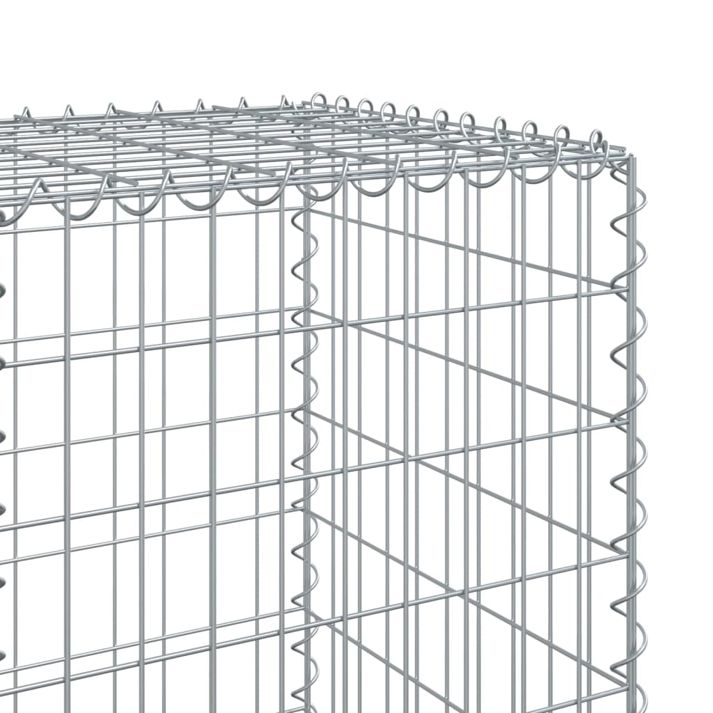 Coș gabion cu capac, 800x50x150 cm, fier galvanizat