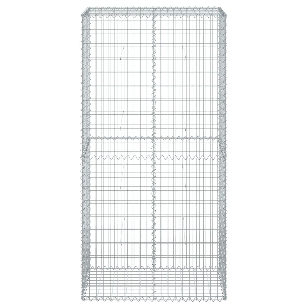 Coș gabion cu capac, 100x50x200 cm, fier galvanizat