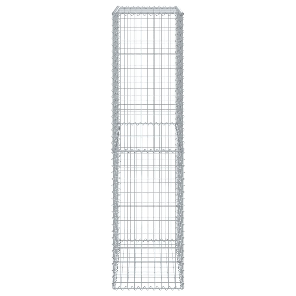 Coș gabion cu capac, 100x50x200 cm, fier galvanizat