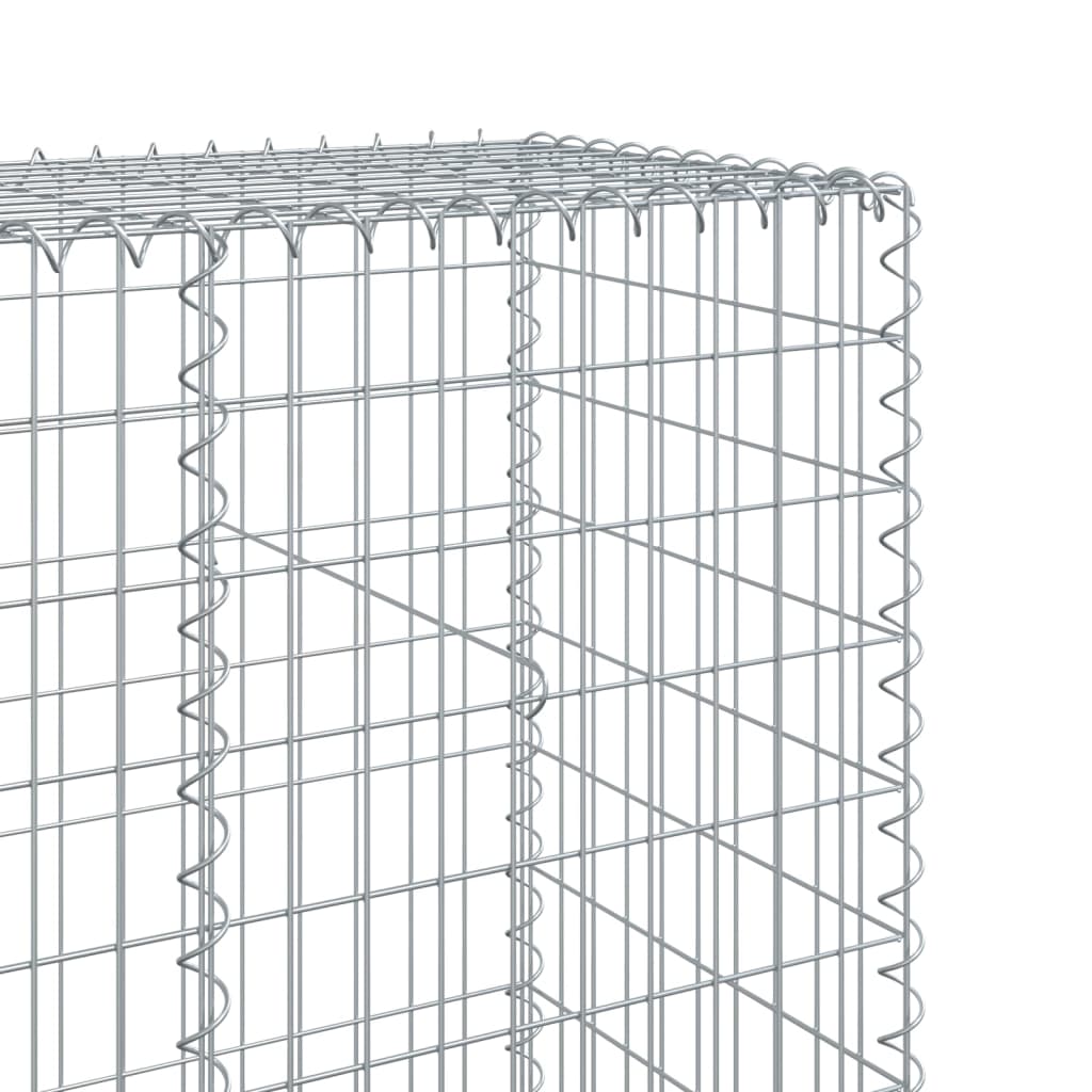 Coș gabion cu capac, 100x50x200 cm, fier galvanizat