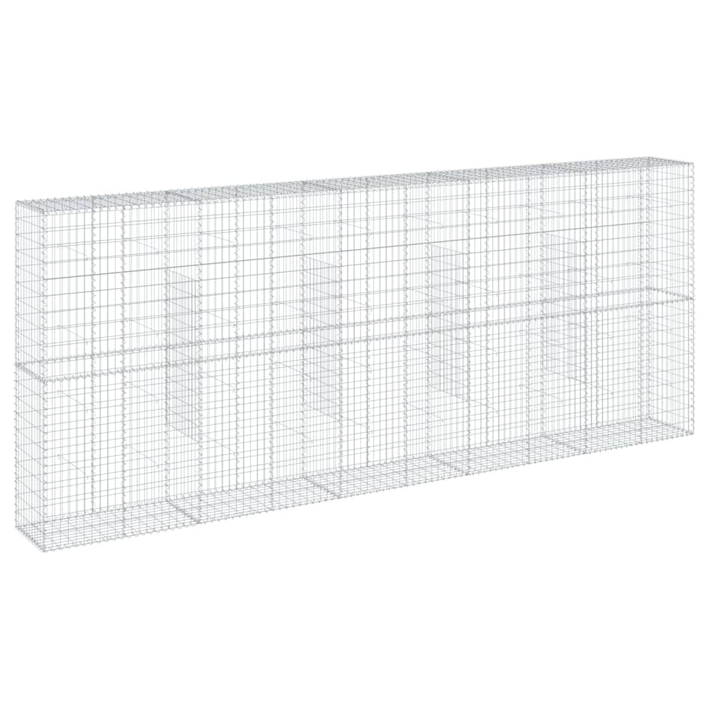 Coș gabion cu capac, 500x50x200 cm, fier galvanizat