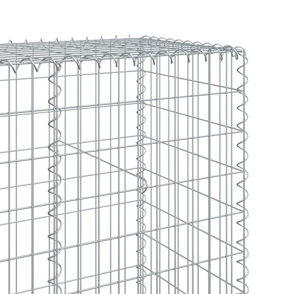 Coș gabion cu capac, 1200x50x200 cm, fier galvanizat