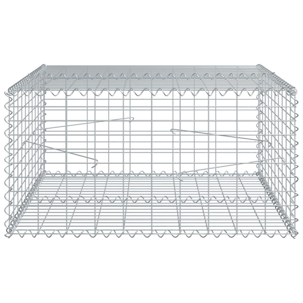 Coș gabion cu capac, 100x100x50 cm, fier galvanizat