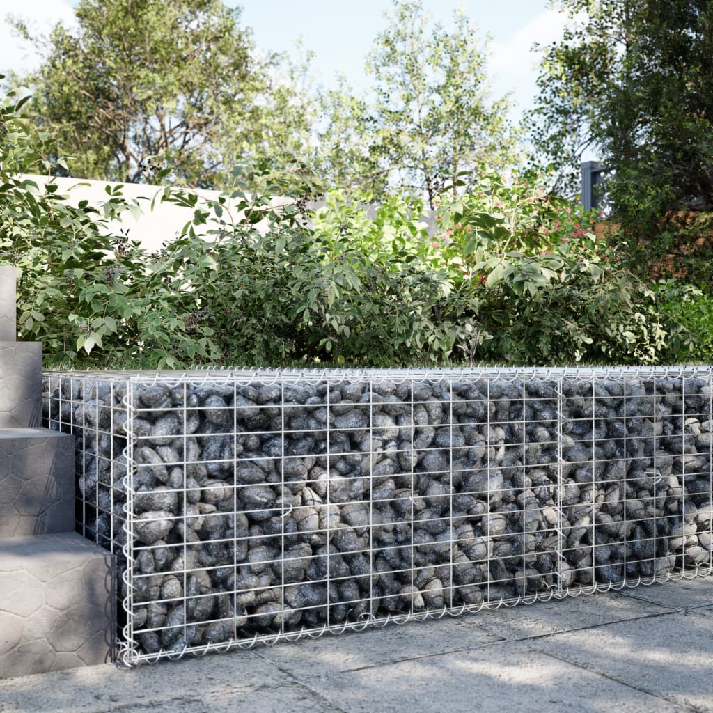 Coș gabion cu capac, 100x100x50 cm, fier galvanizat