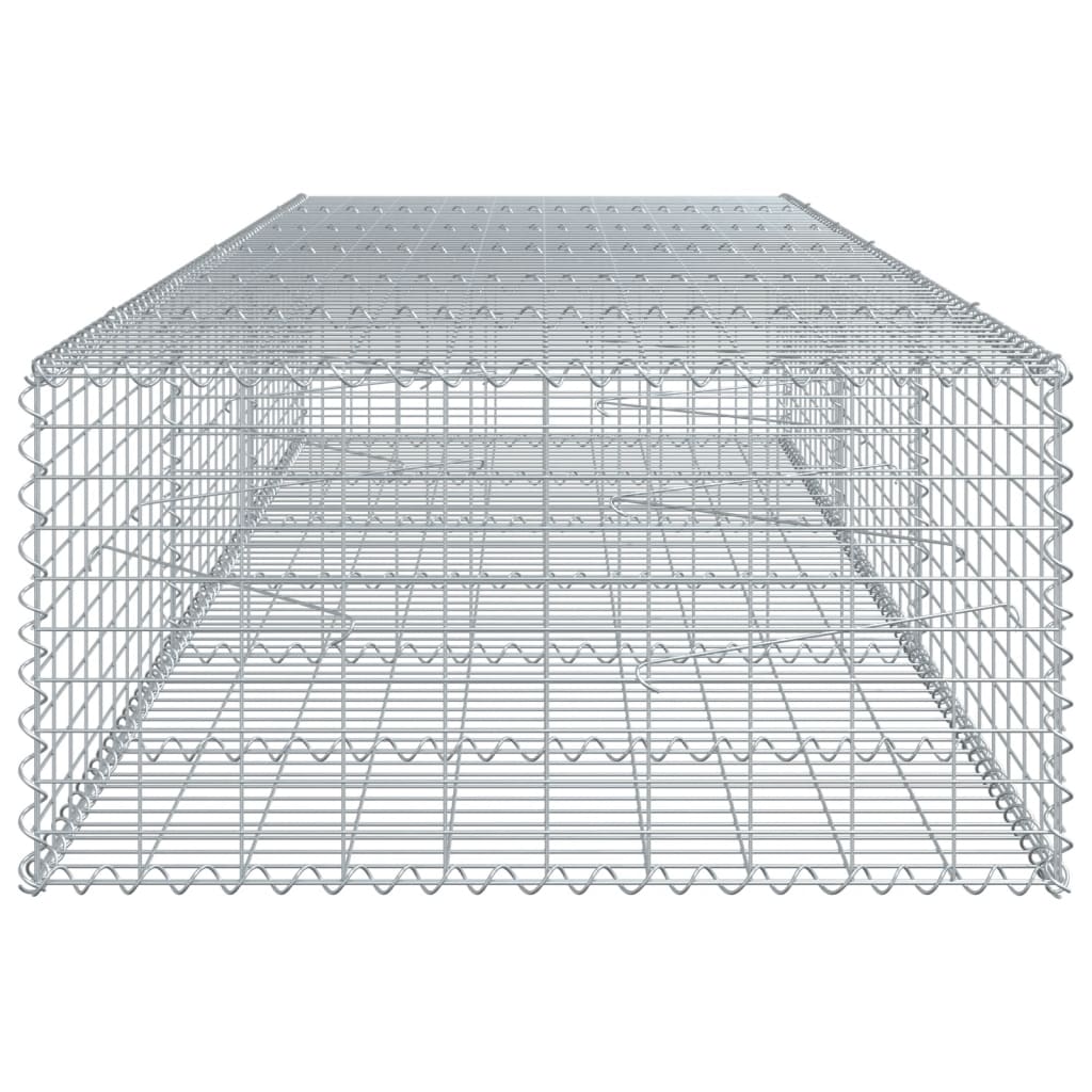 Coș gabion cu capac, 300x100x50 cm, fier galvanizat