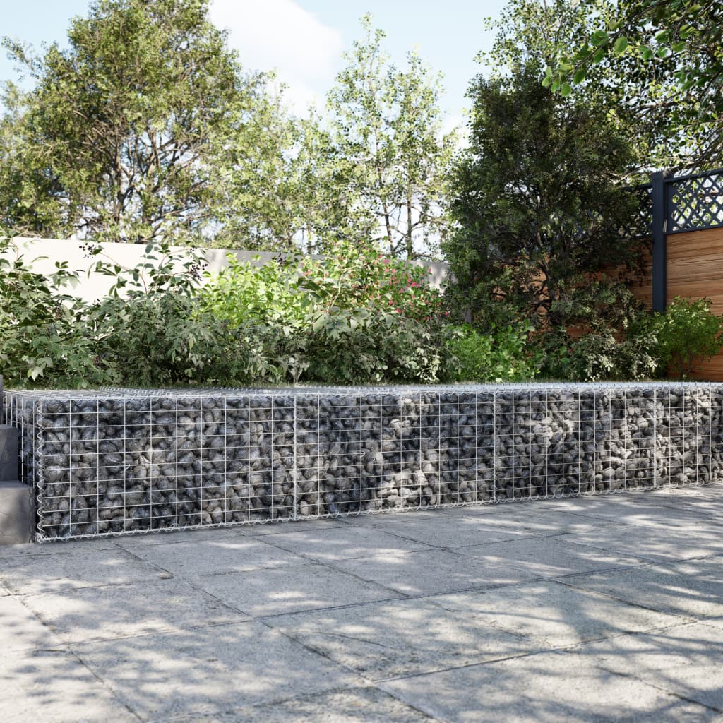 Coș gabion cu capac, 300x100x50 cm, fier galvanizat