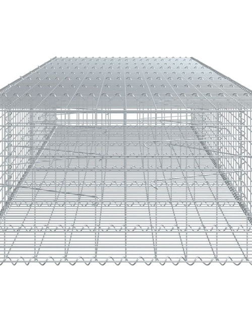 Încărcați imaginea în vizualizatorul Galerie, Coș gabion cu capac, 400x100x50 cm, fier galvanizat
