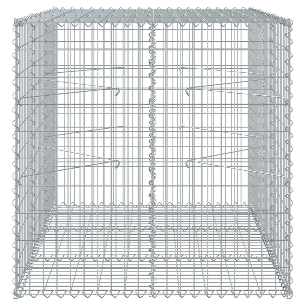 Coș gabion cu capac, 150x100x100 cm, fier galvanizat