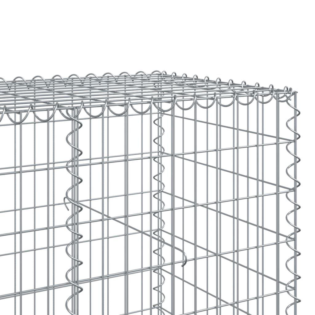 Coș gabion cu capac, 150x100x100 cm, fier galvanizat