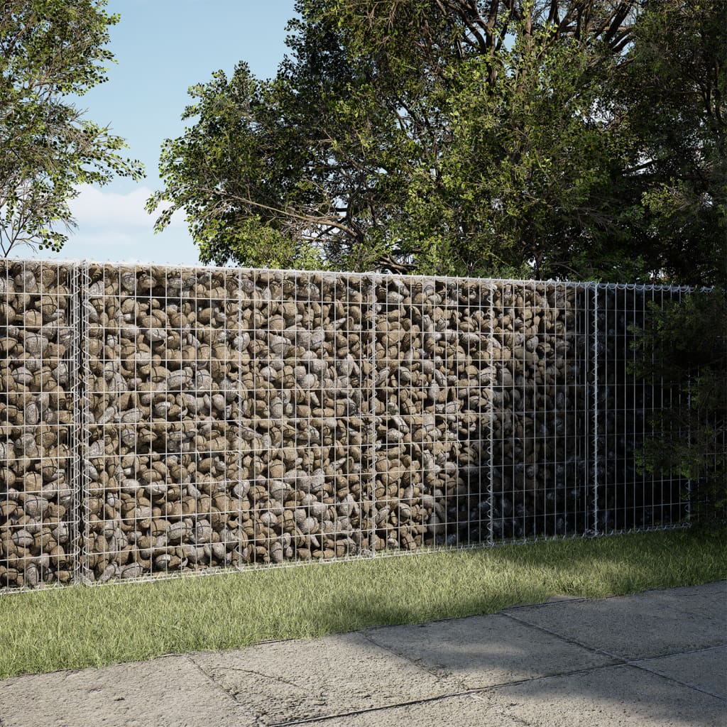 Coș gabion cu capac, 200x100x100 cm, fier galvanizat