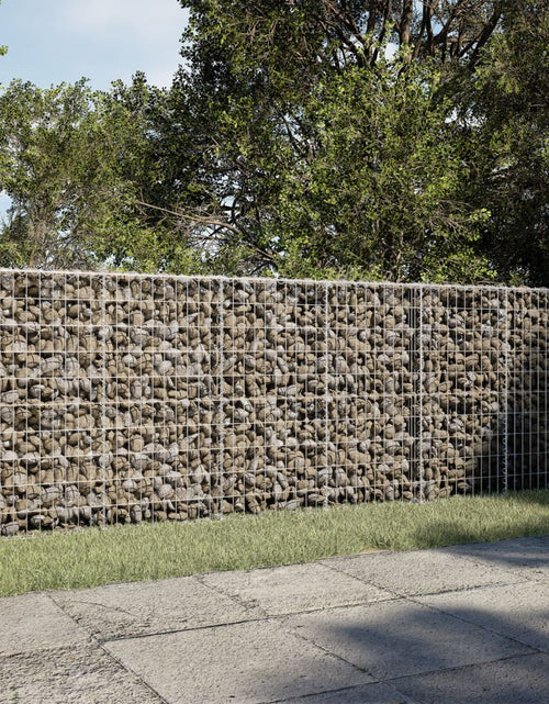 Încărcați imaginea în vizualizatorul Galerie, Coș gabion cu capac, 350x100x100 cm, fier galvanizat
