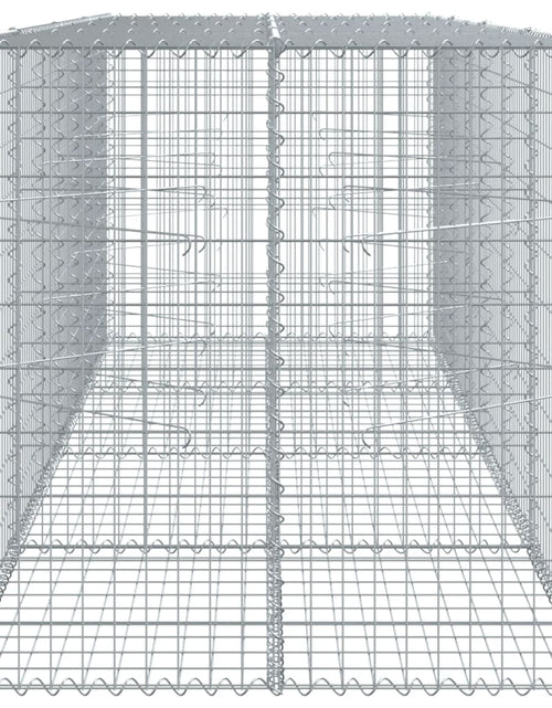 Încărcați imaginea în vizualizatorul Galerie, Coș gabion cu capac, 400x100x100 cm, fier galvanizat
