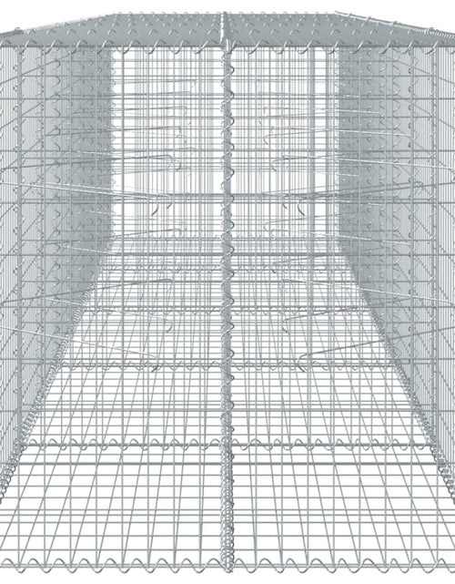 Încărcați imaginea în vizualizatorul Galerie, Coș gabion cu capac, 500x100x100 cm, fier galvanizat
