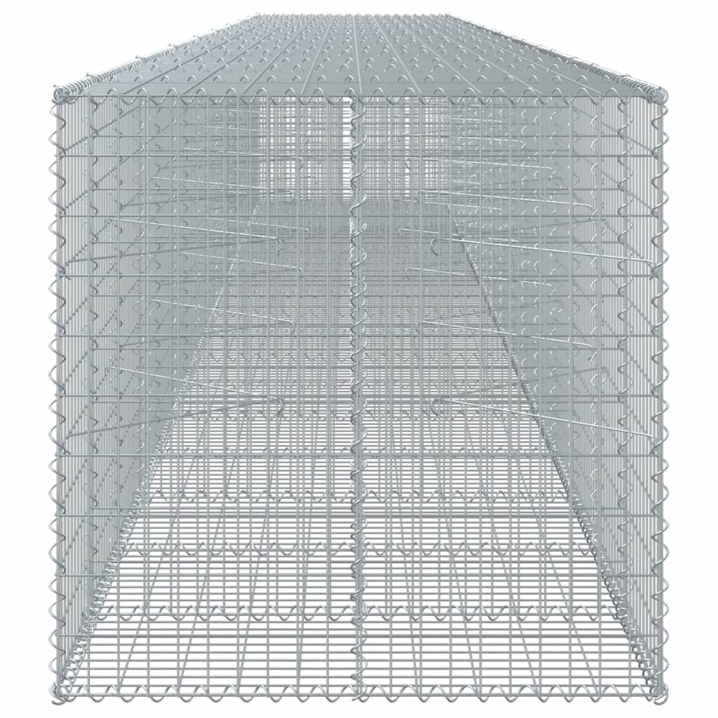 Coș gabion cu capac, 950x100x100 cm, fier galvanizat