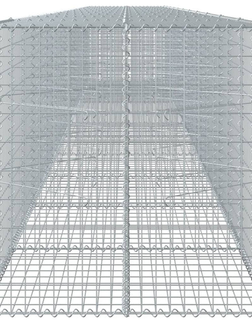 Încărcați imaginea în vizualizatorul Galerie, Coș gabion cu capac, 1100x100x100 cm, fier galvanizat
