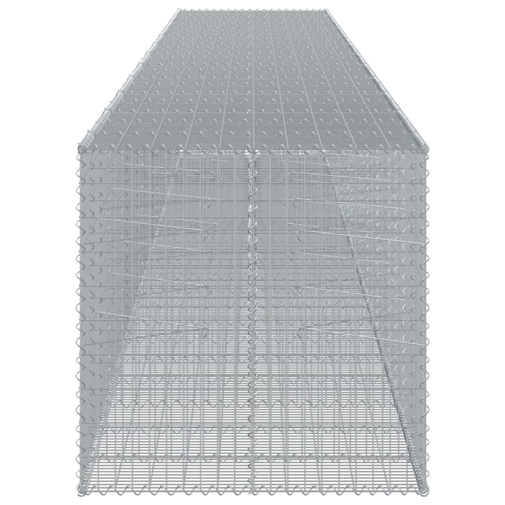 Coș gabion cu capac, 1150x100x100 cm, fier galvanizat