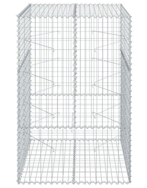 Încărcați imaginea în vizualizatorul Galerie, Coș gabion cu capac, 100x100x150 cm, fier galvanizat
