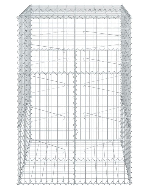 Încărcați imaginea în vizualizatorul Galerie, Coș gabion cu capac, 100x100x150 cm, fier galvanizat
