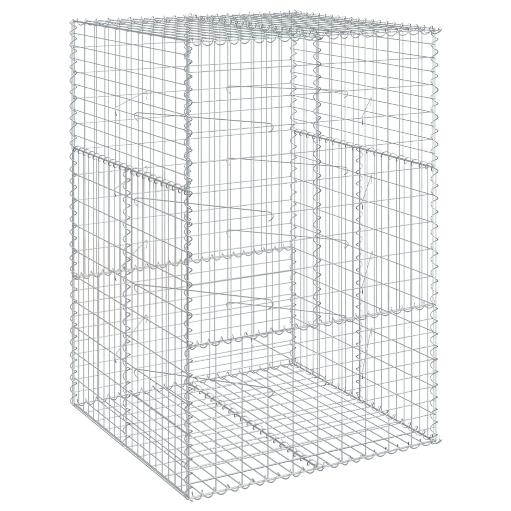 Coș gabion cu capac, 100x100x150 cm, fier galvanizat