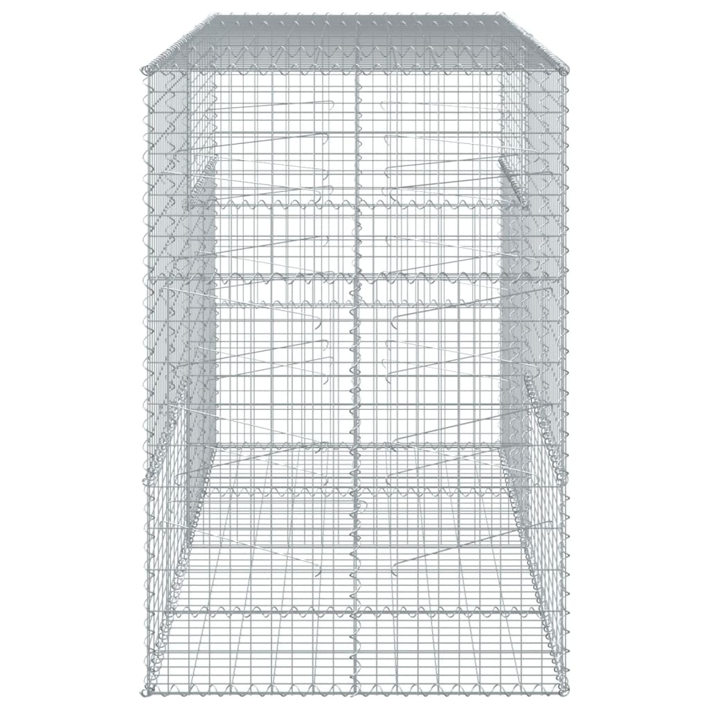 Coș gabion cu capac, 200x100x150 cm, fier galvanizat