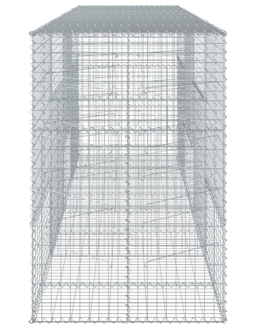 Încărcați imaginea în vizualizatorul Galerie, Coș gabion cu capac, 400x100x150 cm, fier galvanizat
