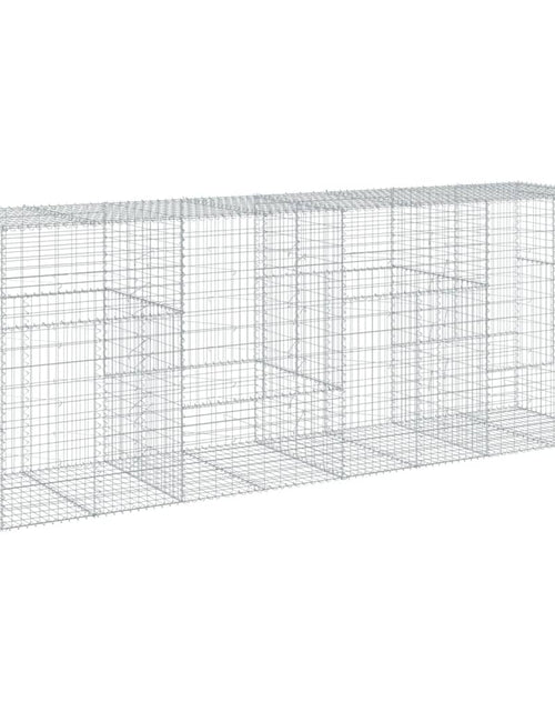 Încărcați imaginea în vizualizatorul Galerie, Coș gabion cu capac, 400x100x150 cm, fier galvanizat
