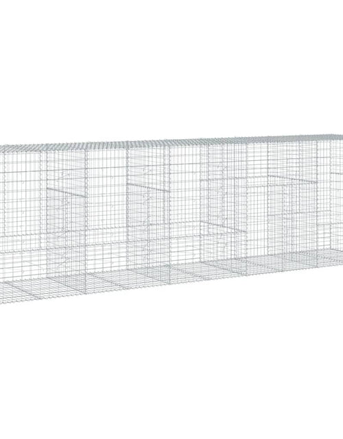 Încărcați imaginea în vizualizatorul Galerie, Coș gabion cu capac, 500x100x150 cm, fier galvanizat
