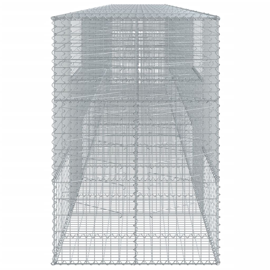 Coș gabion cu capac, 900x100x150 cm, fier galvanizat