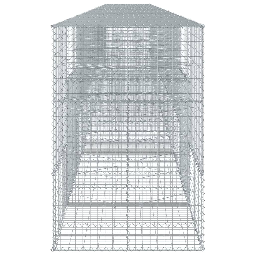 Coș gabion cu capac, 1100x100x150 cm, fier galvanizat