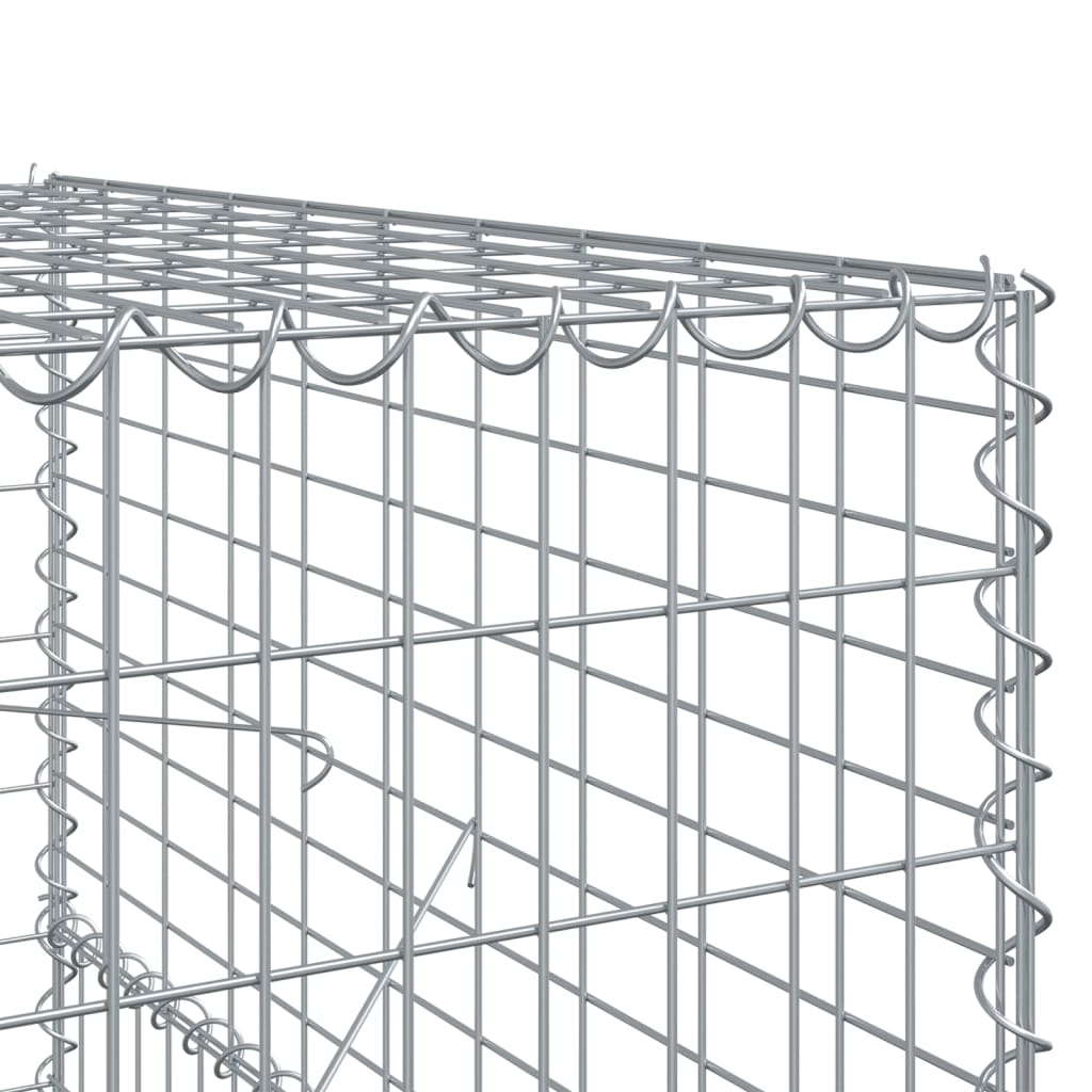 Coș gabion cu capac, 1100x100x150 cm, fier galvanizat