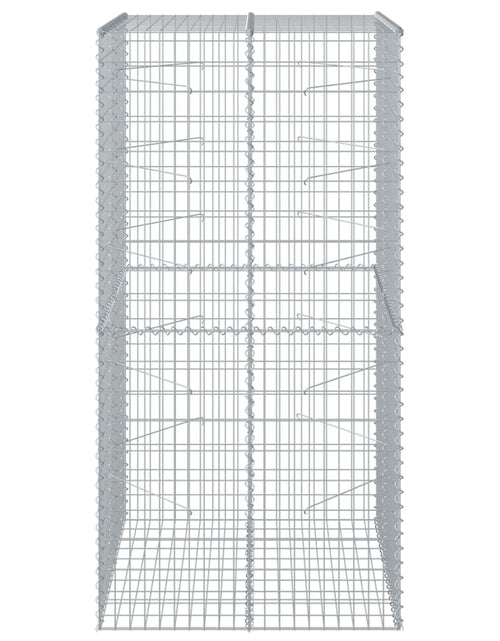 Încărcați imaginea în vizualizatorul Galerie, Coș gabion cu capac, 100x100x200 cm, fier galvanizat
