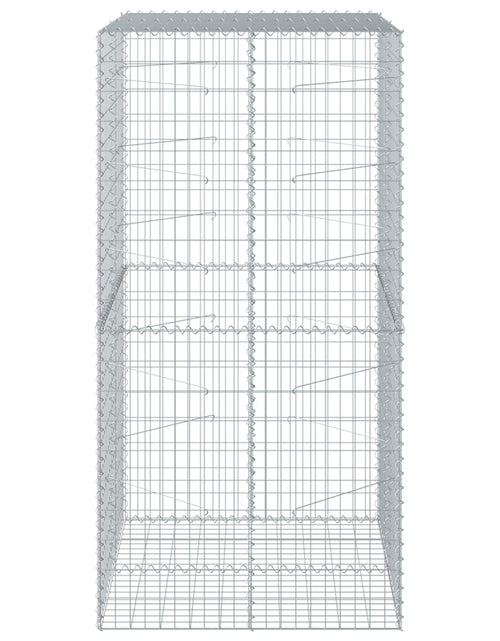 Încărcați imaginea în vizualizatorul Galerie, Coș gabion cu capac, 100x100x200 cm, fier galvanizat
