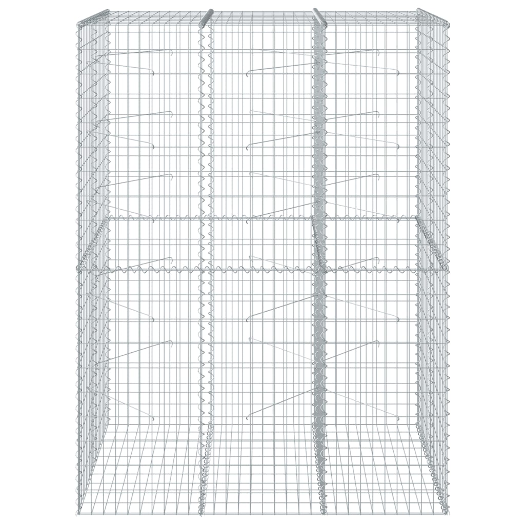 Coș gabion cu capac, 150x100x200 cm, fier galvanizat