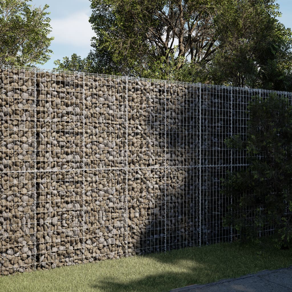 Coș gabion cu capac, 200x100x200 cm, fier galvanizat