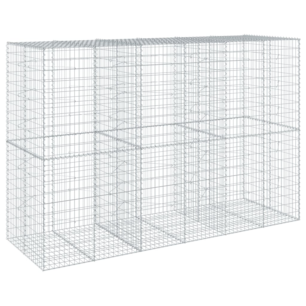 Coș gabion cu capac, 300x100x200 cm, fier galvanizat