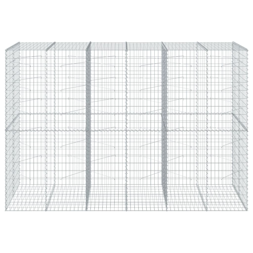 Coș gabion cu capac, 300x100x200 cm, fier galvanizat