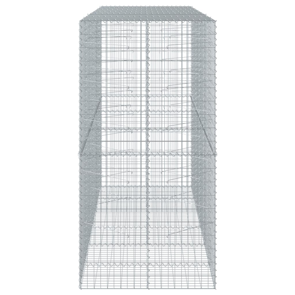 Coș gabion cu capac, 300x100x200 cm, fier galvanizat