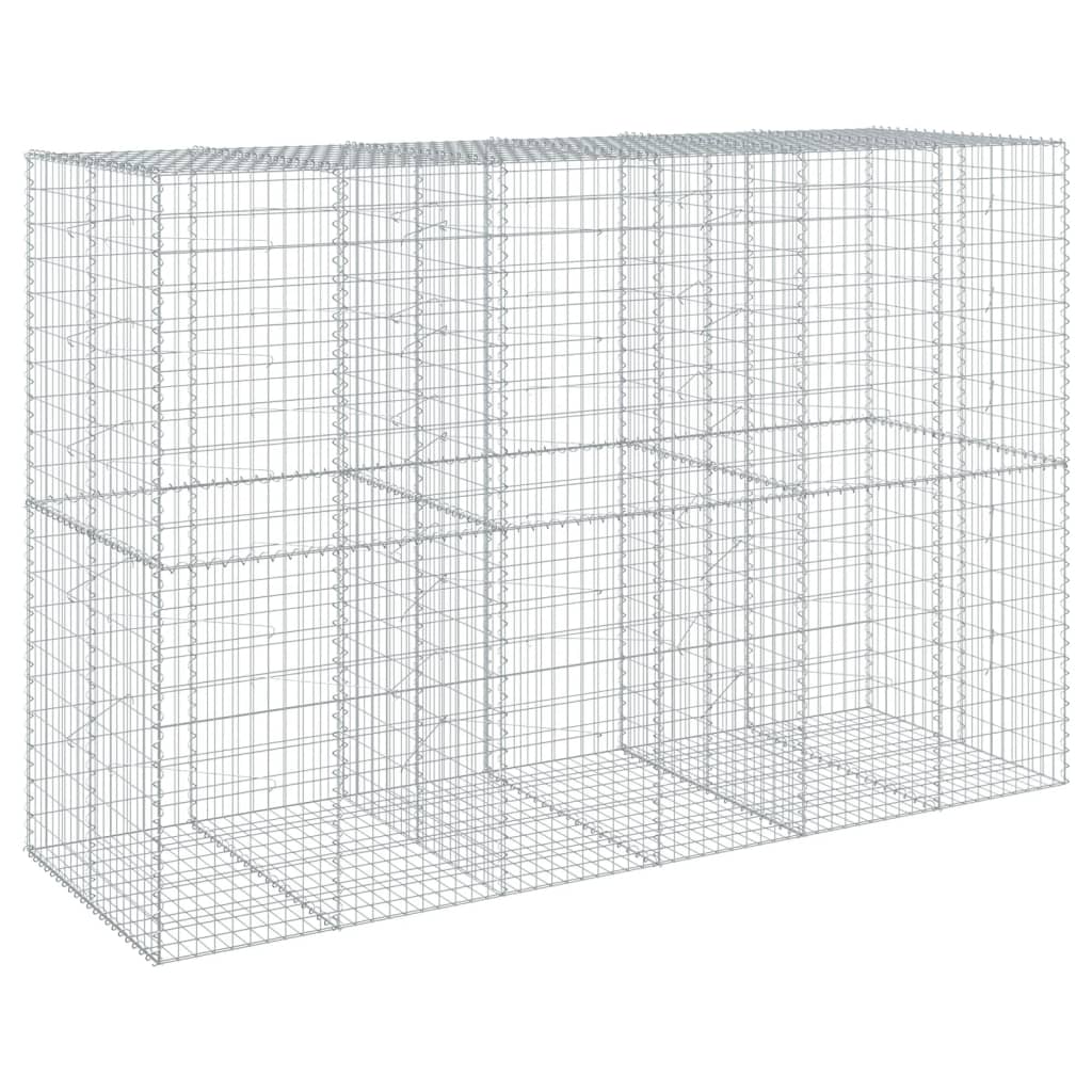 Coș gabion cu capac, 300x100x200 cm, fier galvanizat