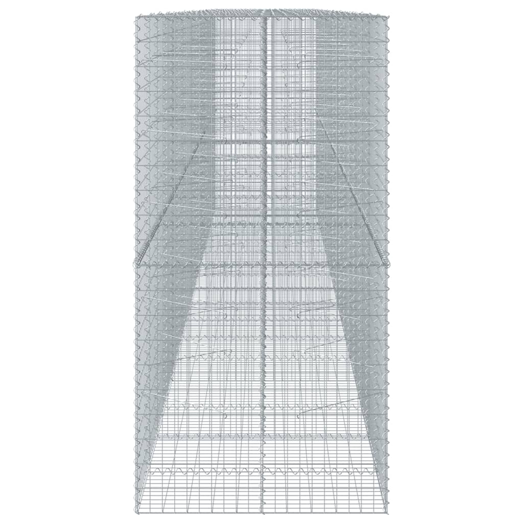 Coș gabion cu capac, 850x100x200 cm, fier galvanizat