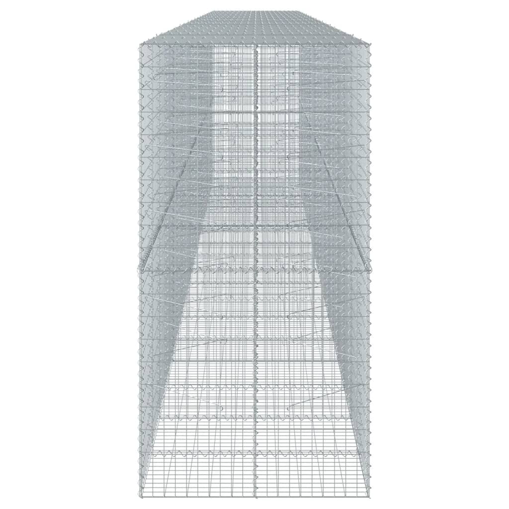 Coș gabion cu capac, 900x100x200 cm, fier galvanizat