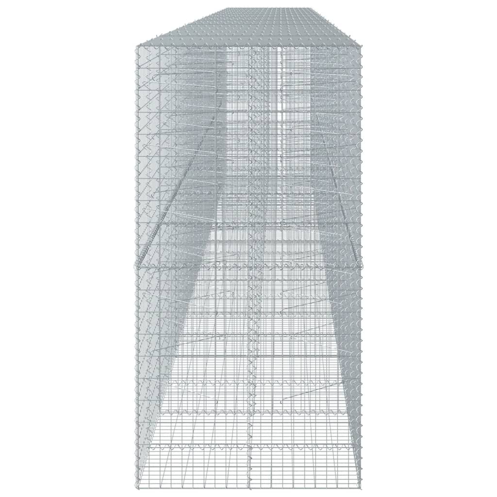 Coș gabion cu capac, 950x100x200 cm, fier galvanizat