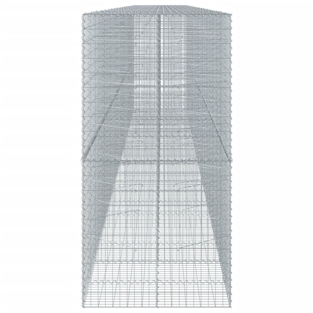 Coș gabion cu capac, 1050x100x200 cm, fier galvanizat