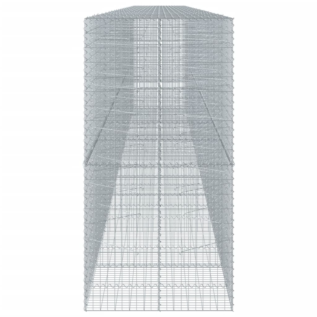 Coș gabion cu capac, 1100x100x200 cm, fier galvanizat