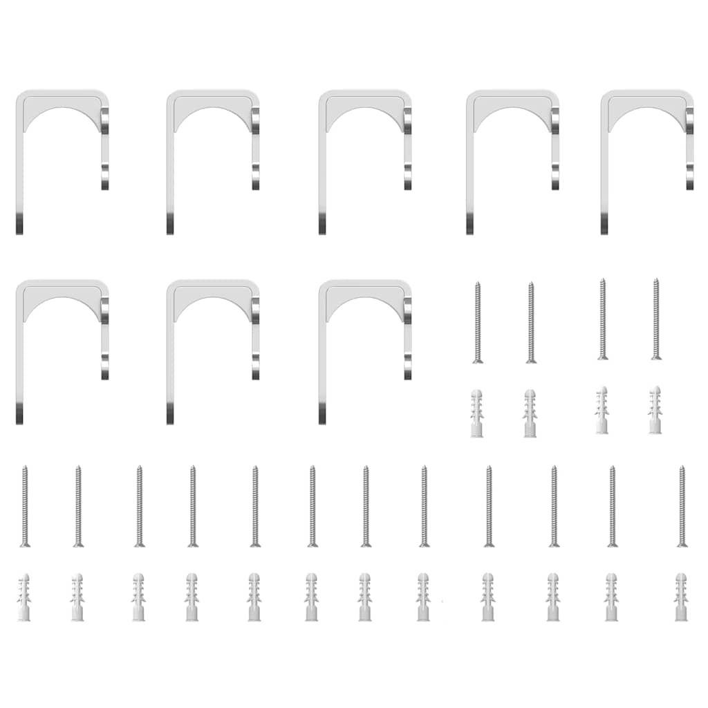 Set piese pentru ușă glisantă, argintiu, 183 cm oțel inoxidabil