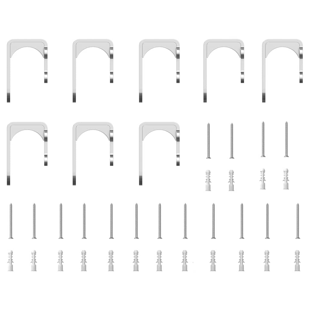 Set piese pentru ușă glisantă, argintiu, 200 cm oțel inoxidabil