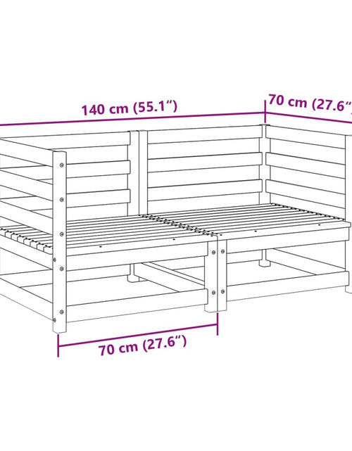 Încărcați imaginea în vizualizatorul Galerie, Set canapele de grădină, 2 piese, lemn masiv de pin

