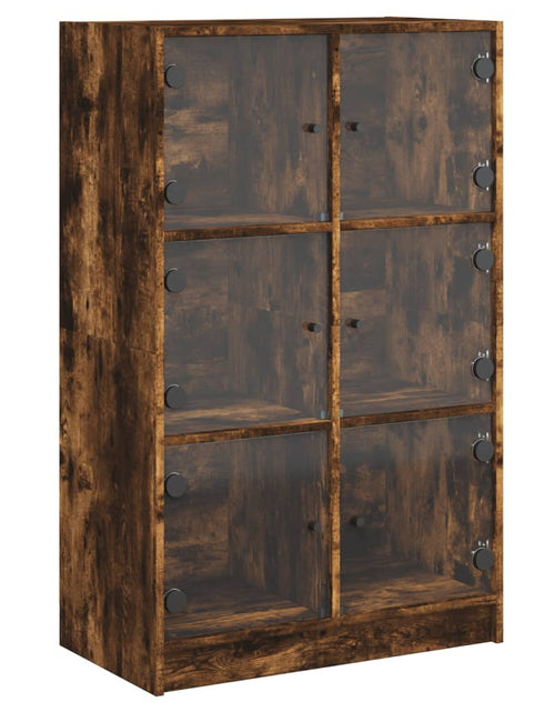 Загрузите изображение в средство просмотра галереи, Dulapuri înalte uși stejar fumuriu 68x37x109cm lemn prelucrat
